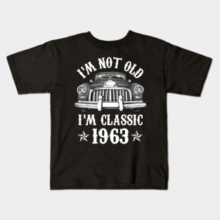 59 Year Old Vintage 1963 Classic Car 59th Birthday Gifts Kids T-Shirt